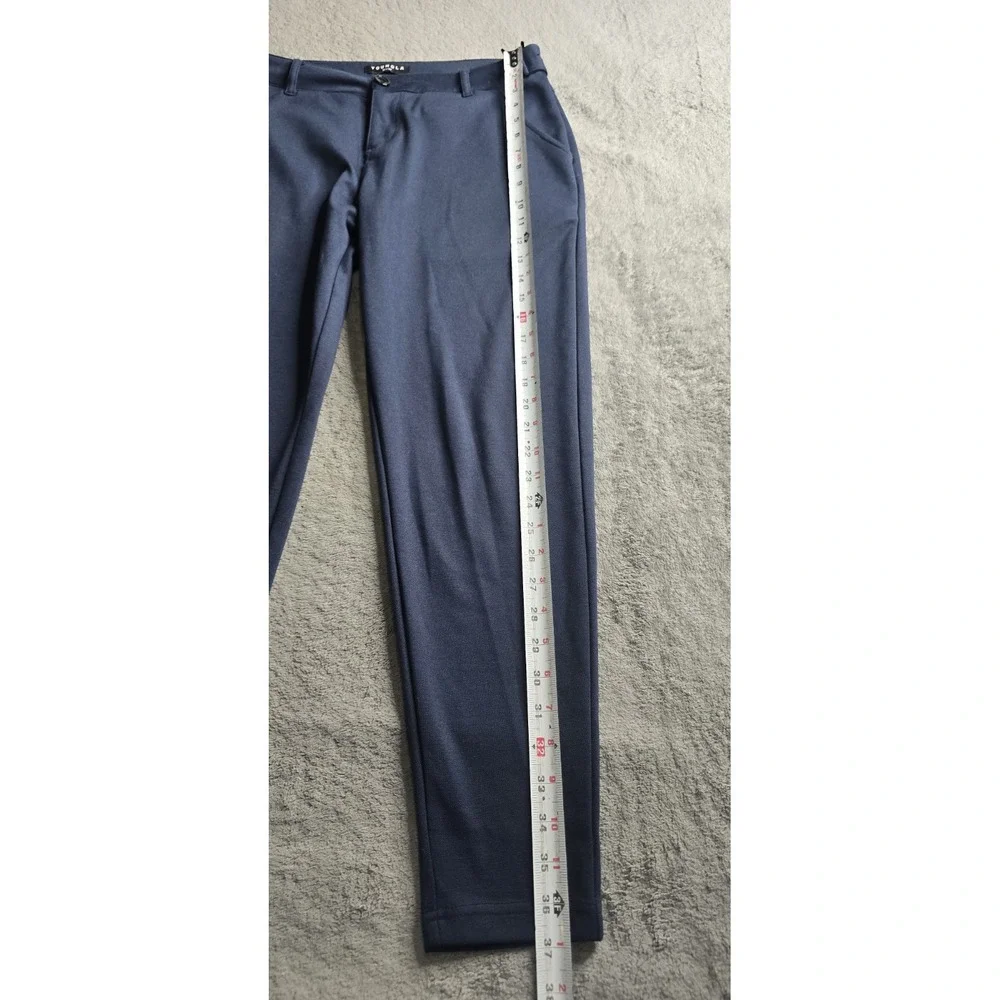 YoungLA Pants Mens 32X32 (32X28) Navy Blue Dapper Dress Athletic Stretch #614